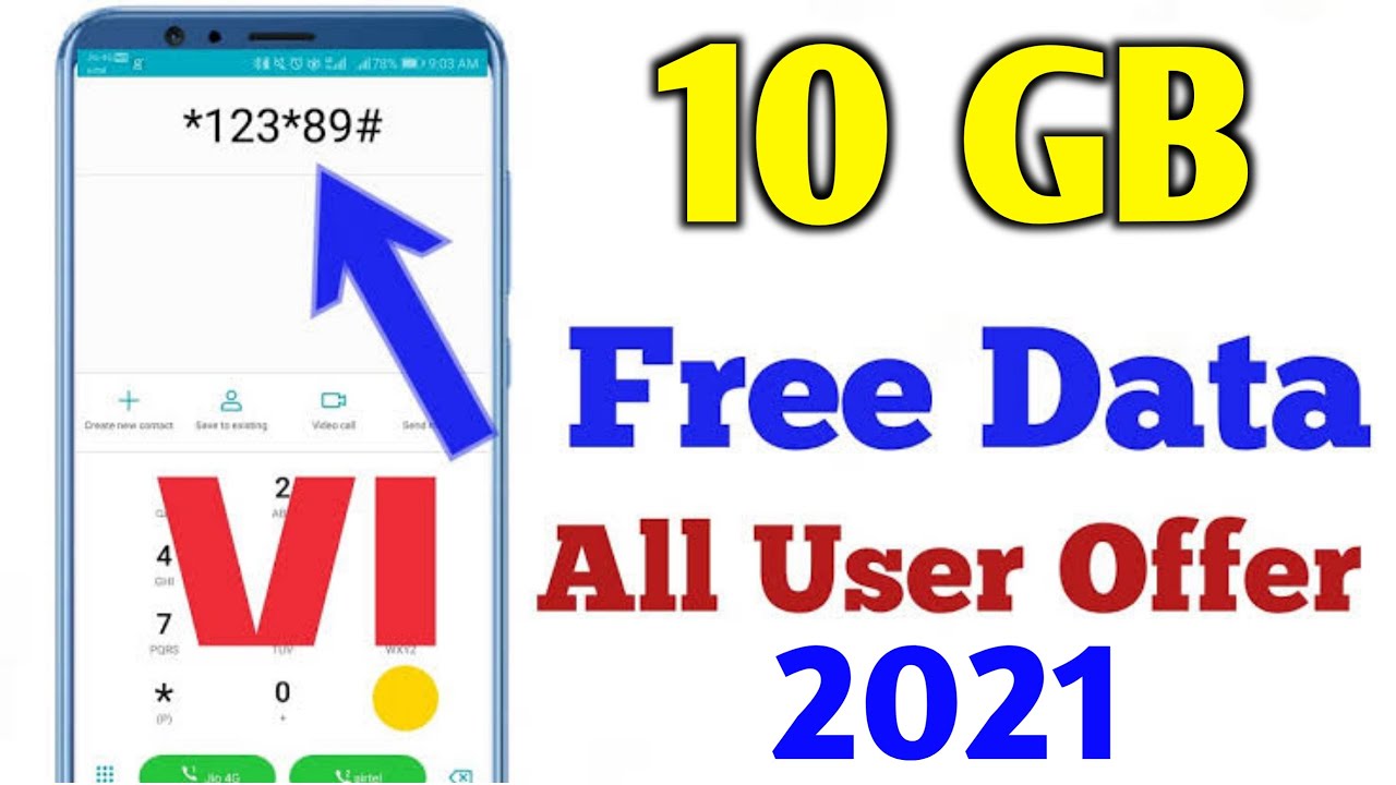 Vi free data | Vi free data 10GB free 4G data offer 2021 | Vi free net | Vi free data code | Vi App