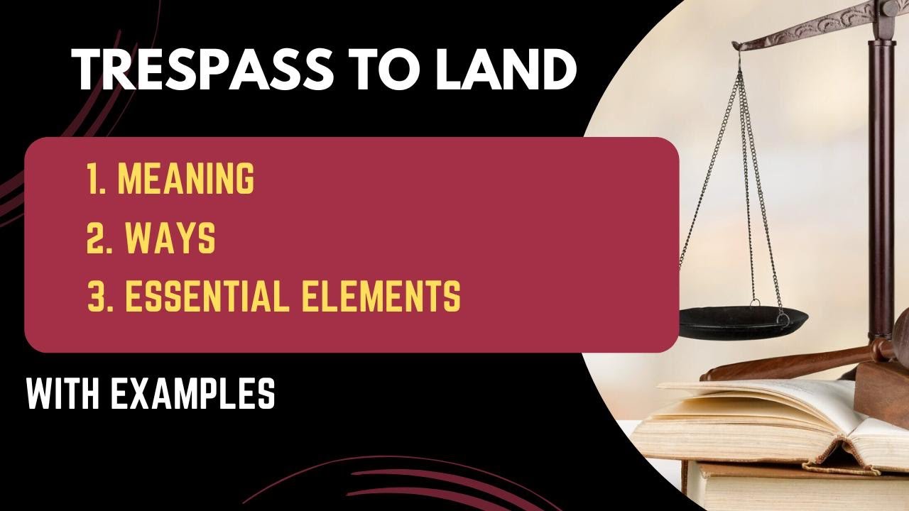 Trespass To Land || Trespass to Immovable Property #lawfulnotes #share