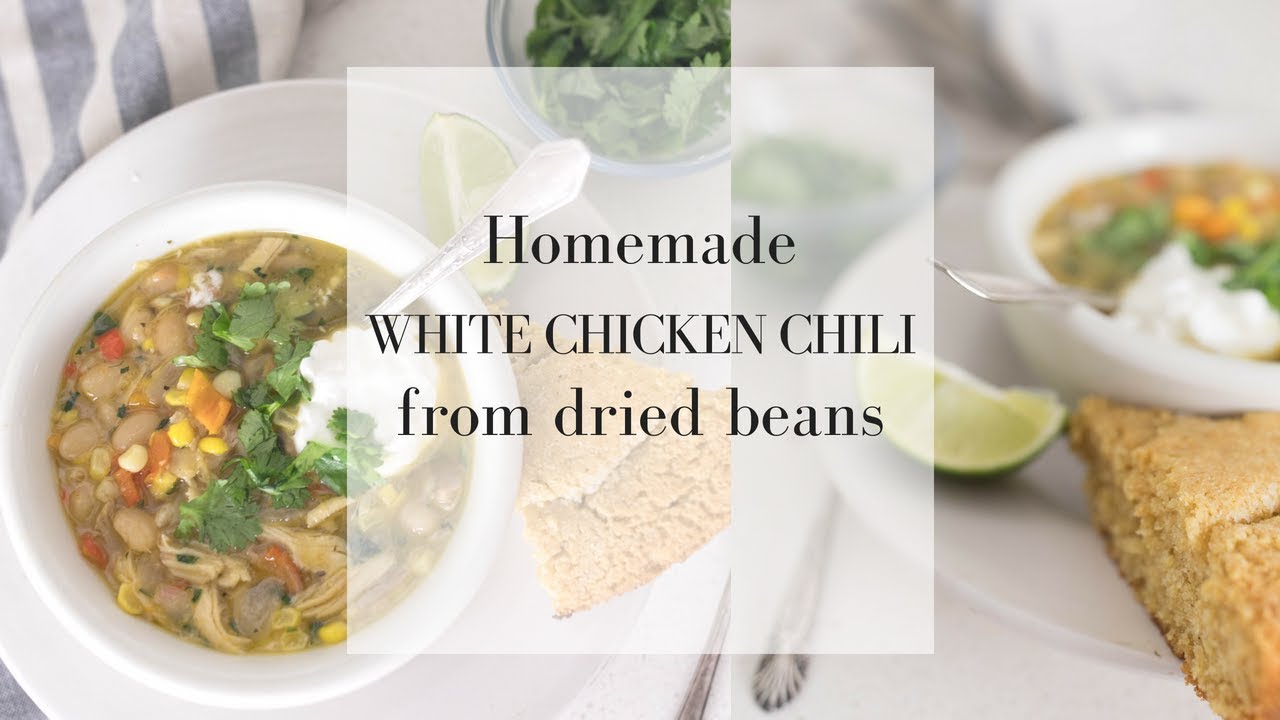 White Chicken Chili from Dried Beans | BONE BROTH SOUP RECIPE | Instant Pot