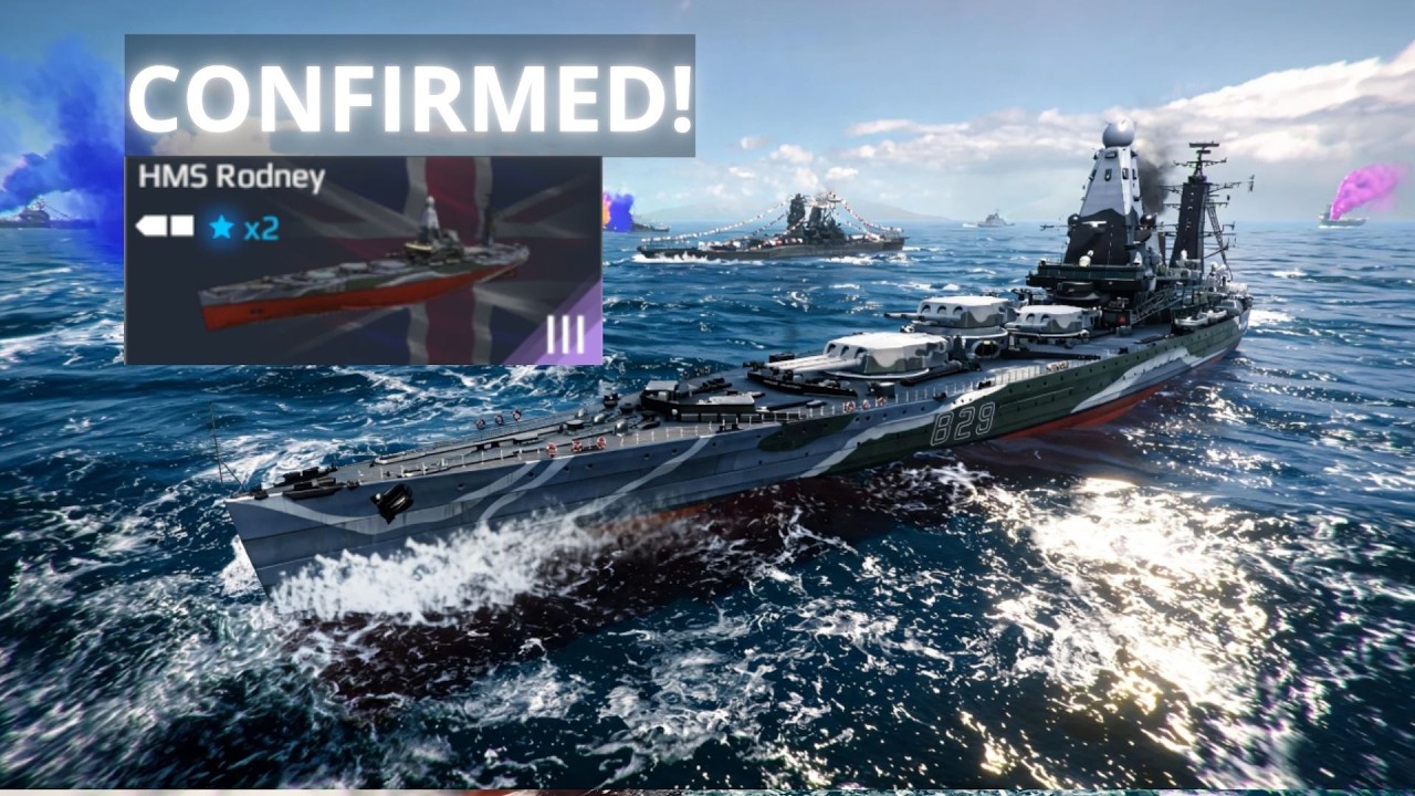 [OFFICIAL CONFIRMED] New F2P Rank Battleship HMS Rodney - Modern Warships