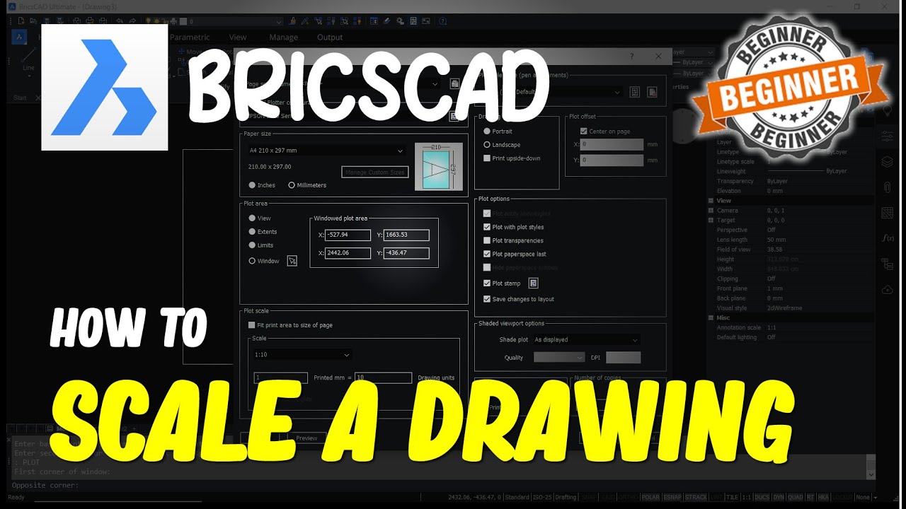 Bricscad How To Scale A Drawing