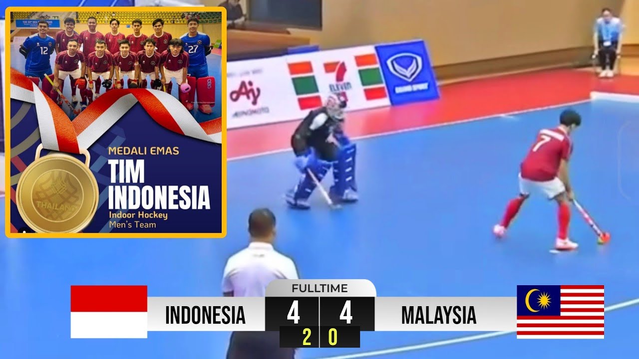 KALAHKAN MALAYSIA= MEDALI EMAS🥇 Detik-detik Tim Hockey Indoor Putra Indonesia Sabet Emas Sea GAmes