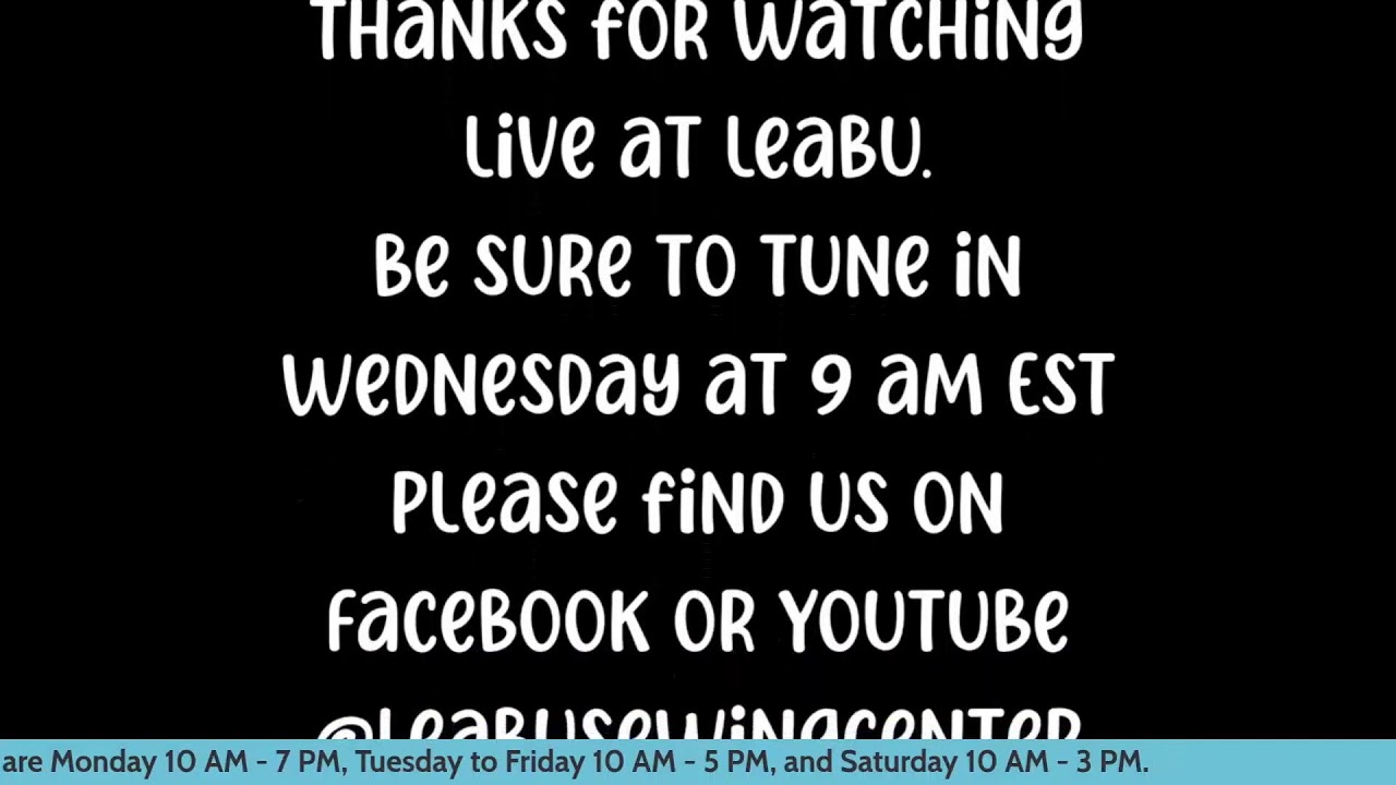 Live at Leabu - Welcome to National Embroidery Month! - Let's Stitch Together!