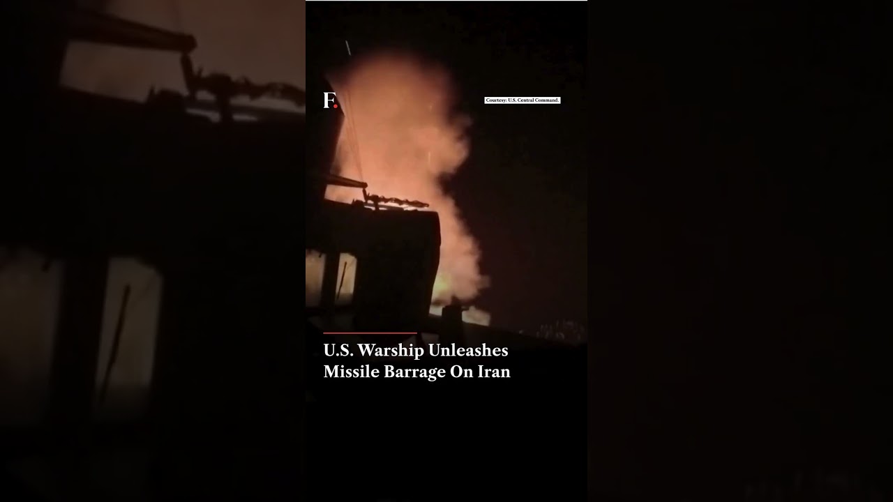 U.S. Releases Footage Of Warship Launching Missiles In Iran 'Self-Defence' Operation