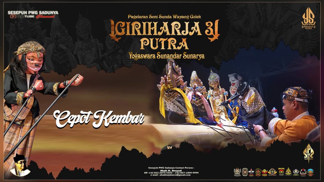 WAYANG GOLEK GIRI HARJA 3 PUTRA, DALANG YOGASWARA SUNANDAR SUNARYA LAKON CEPOT KEMBAR