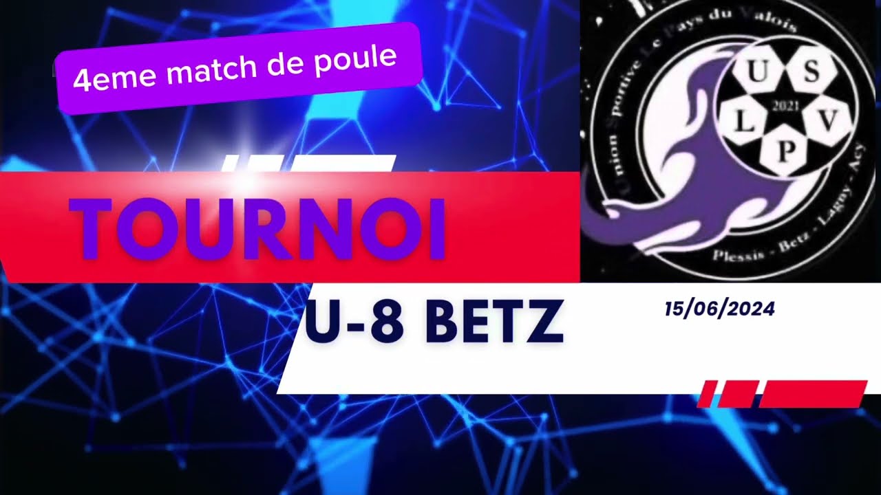 4eme match de poule tournoi U8 BETZ  ( U.s LPV) Pierrefitte FC ⬛️ vs 🟦 ASMF (9-0)