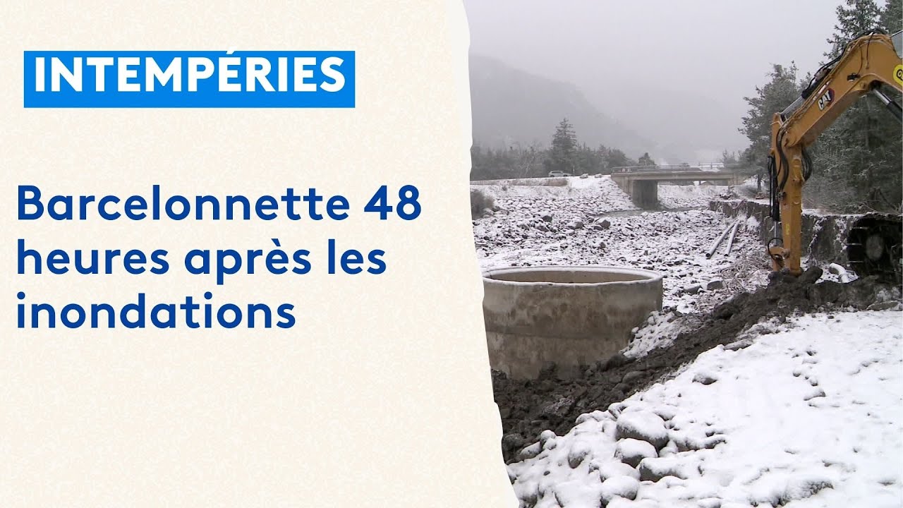 Intemp&eacute;ries : l'Ubaye en d&eacute;crue et les travaux de s&eacute;curisation &agrave; Barcelonnette