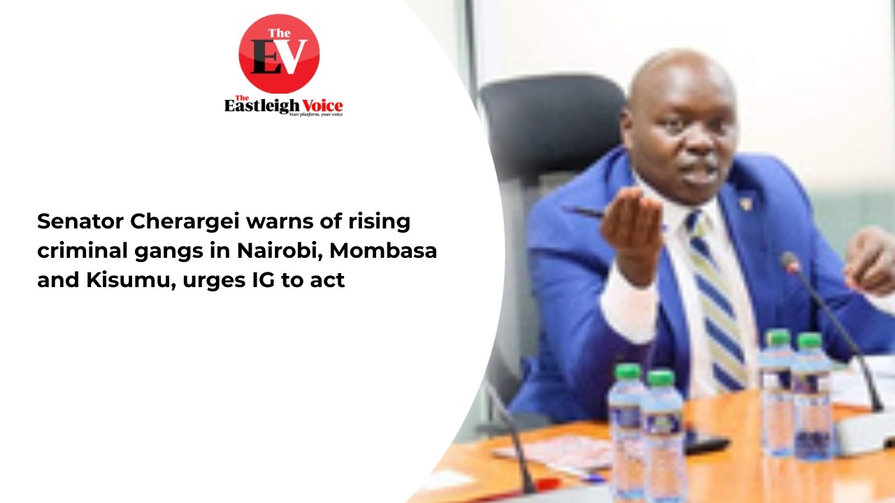 Senator Cherargei warns of rising criminal gangs in Nairobi, Mombasa and Kisumu, urges IG to act