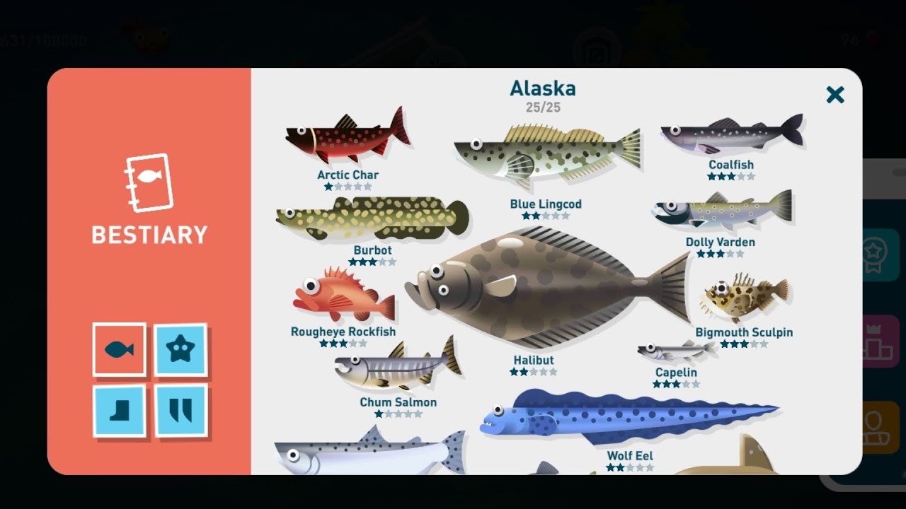 5 Minutes ALL FISH IN ALASKA Creatures of the Deep Fishing❗
