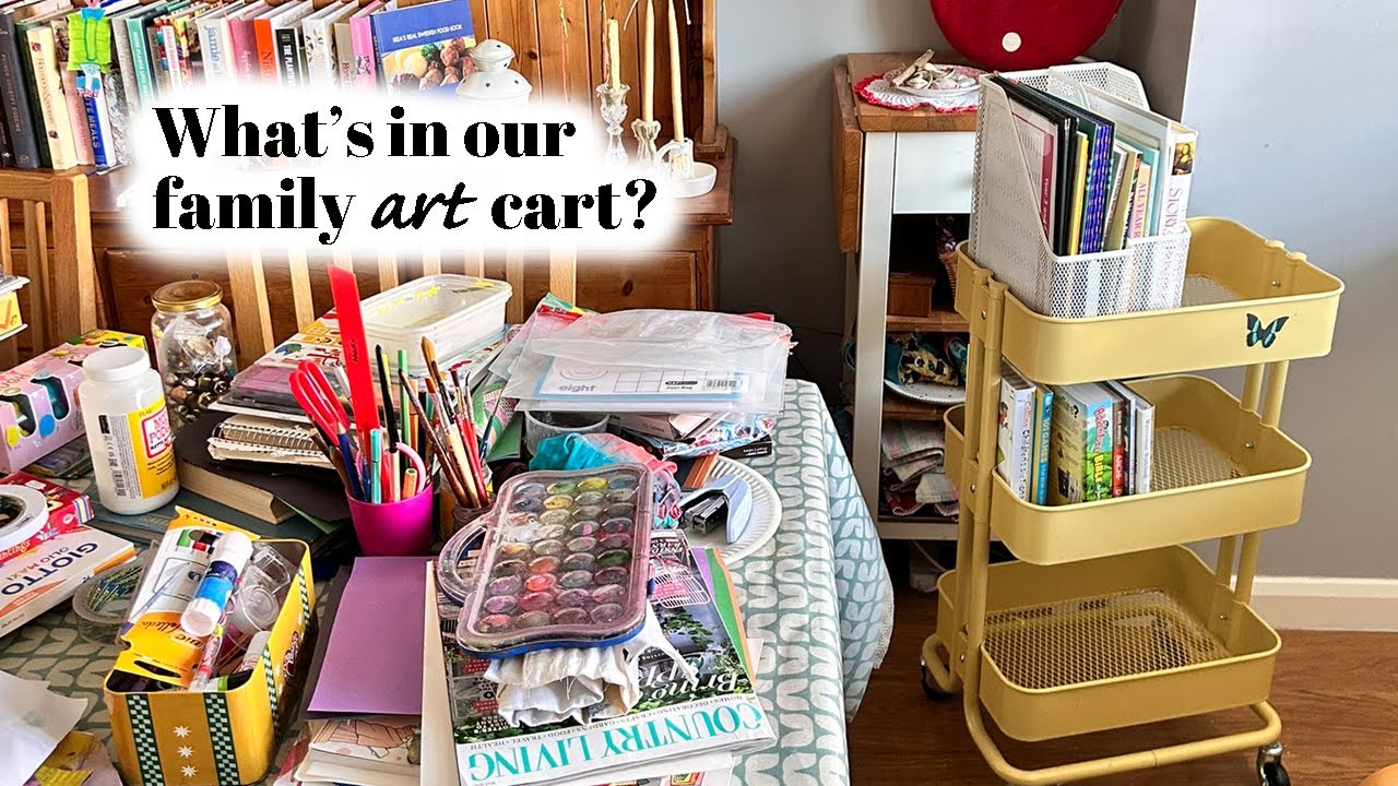 Re-organise our Family ART Supplies & Books with me