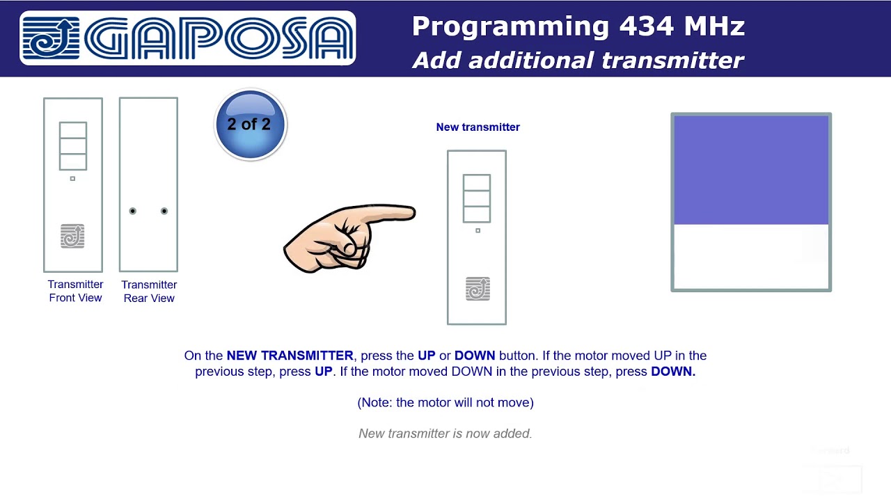 GAPOSA Radio 434Mhz - Add Additional Transmitter