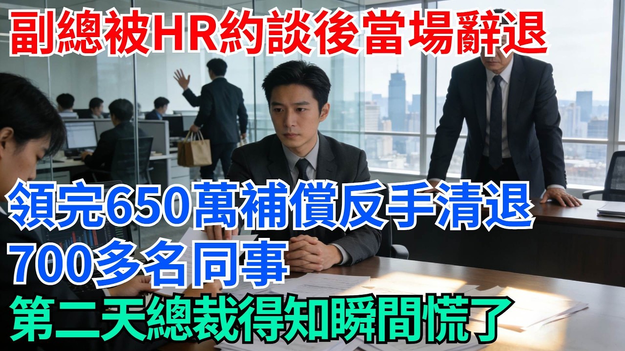 集團副總被HR約談後當場辭退，領完650萬補償反手清退700多名同事，第二天總裁得知瞬間慌了【奇趣天下】#職場逆襲#職場智慧#爽文職場#工作日常#完結爽文