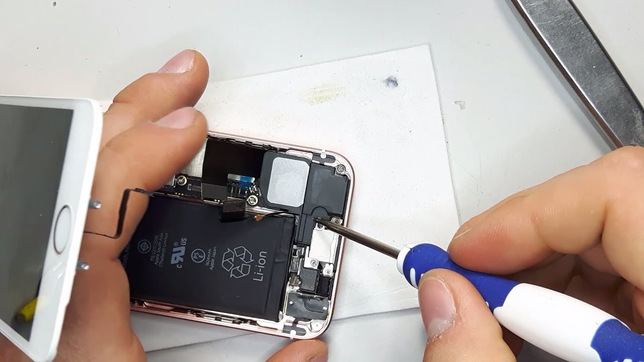 IPhone 5SE Ladebuchse USB Lightning Akku Micro Aux wechseln reparieren Anleitung DEUTSCH 2017 FULLHD