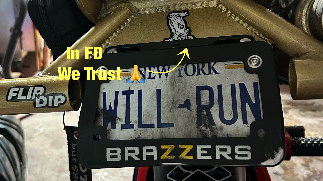 Flip N’ Dip plate frame install on 22 Honda Grom 12 bar