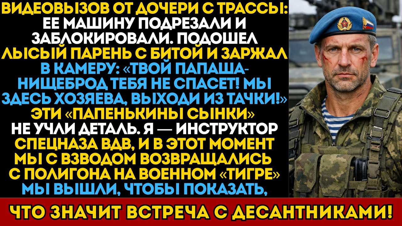 Лысый мажор с битой смеялся над моей дочерью на трассе, пока не увидел кто вышел из Тигра