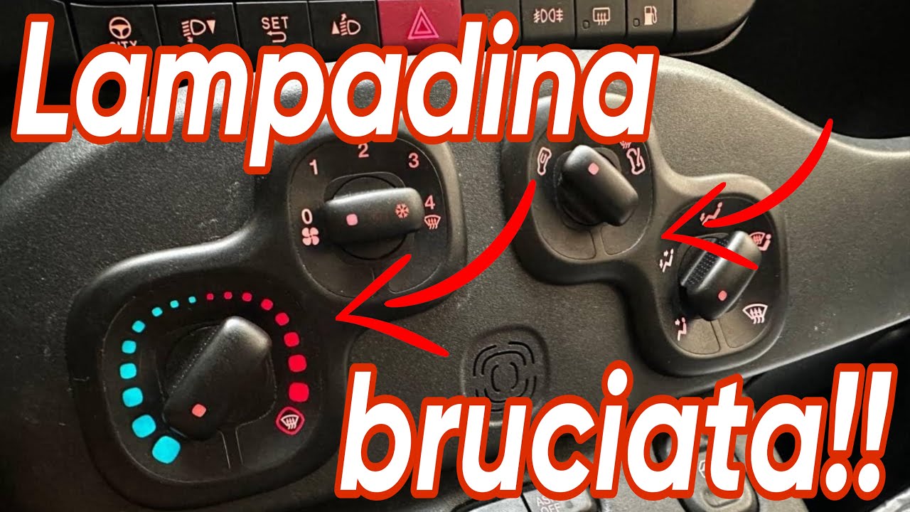 FIAT PANDA 312 319 sostituzione lampadine console centrale