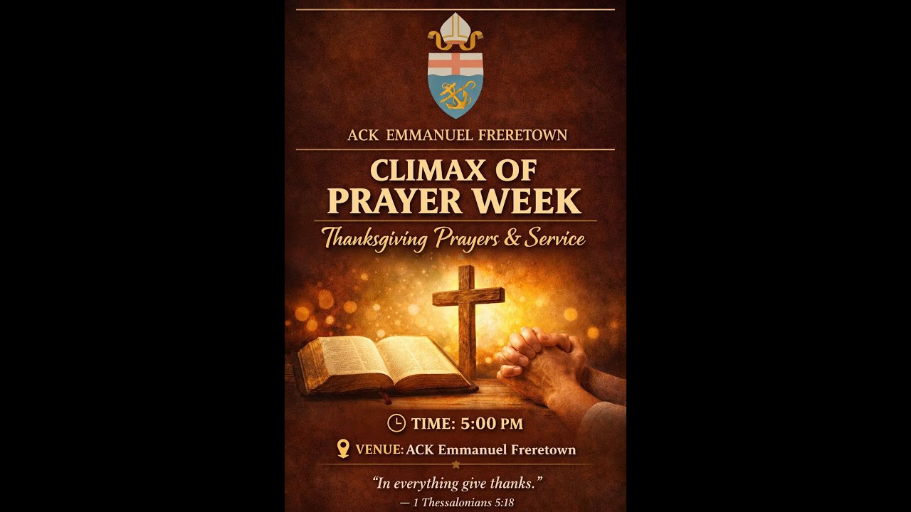 CLIMAX WEEK OF PRAYER - THANKSGIVING PRAYERS SERVICE