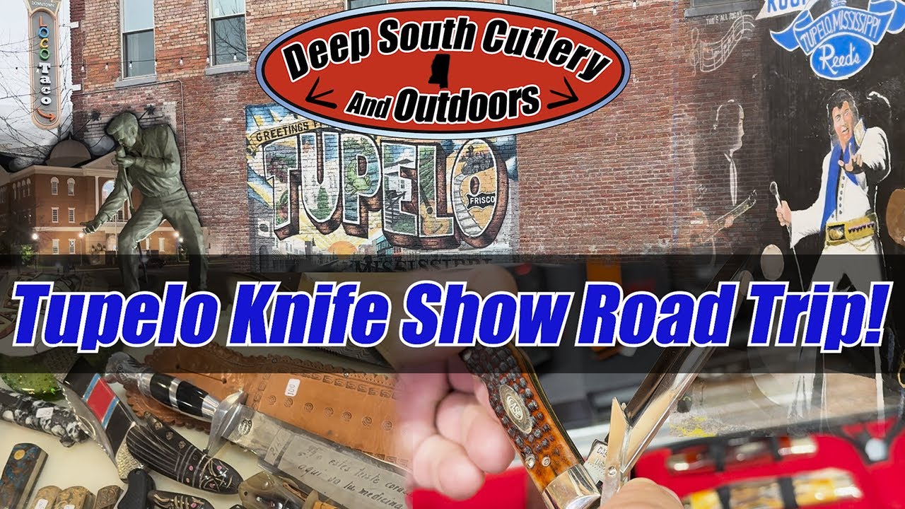 Tupelo Knife Show Road Trip! Explore Downtown Tupelo, MS.  Case, Schrade vintage knives and sets.