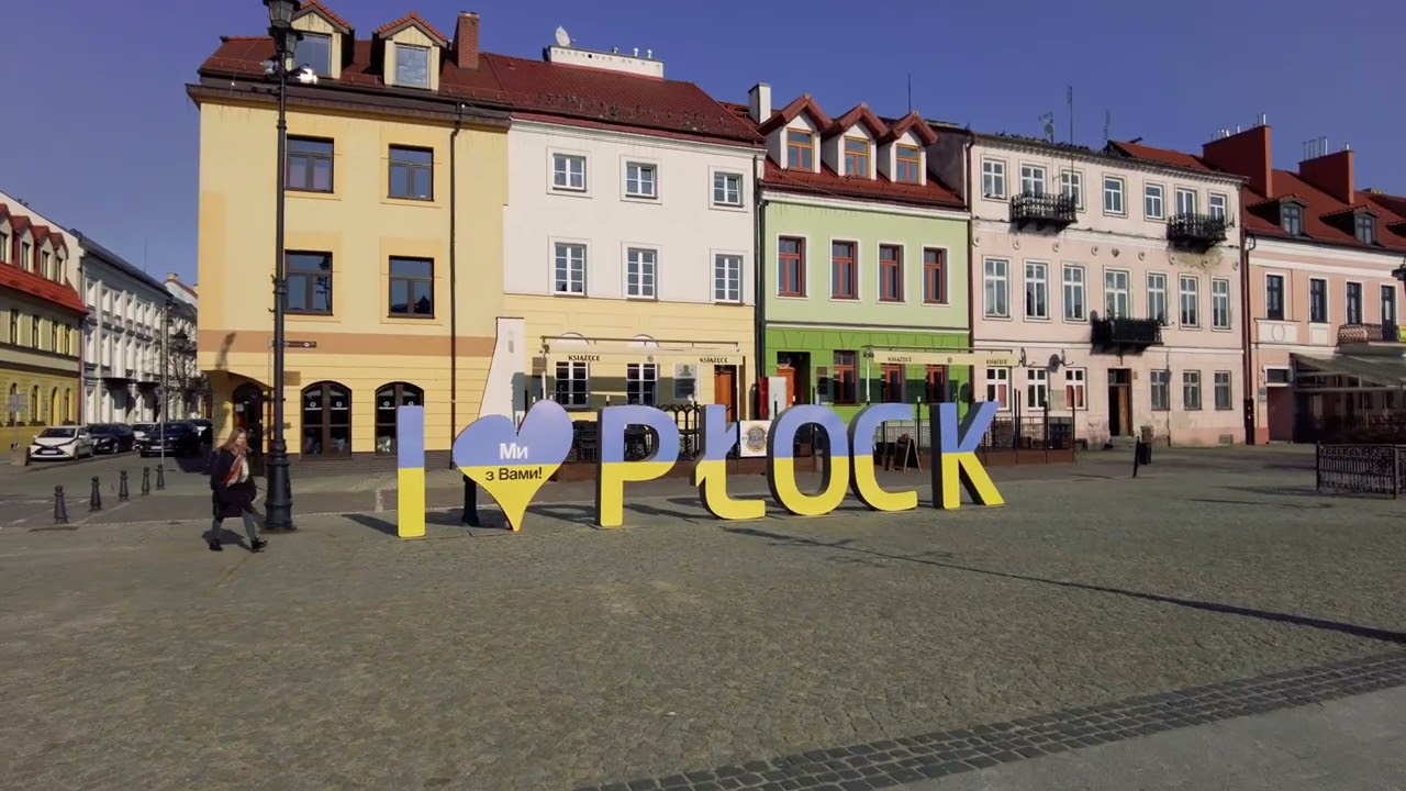 Płock | Zima 2022 | Spacer po Płocku | Binaural Audio 🎧 [4k]