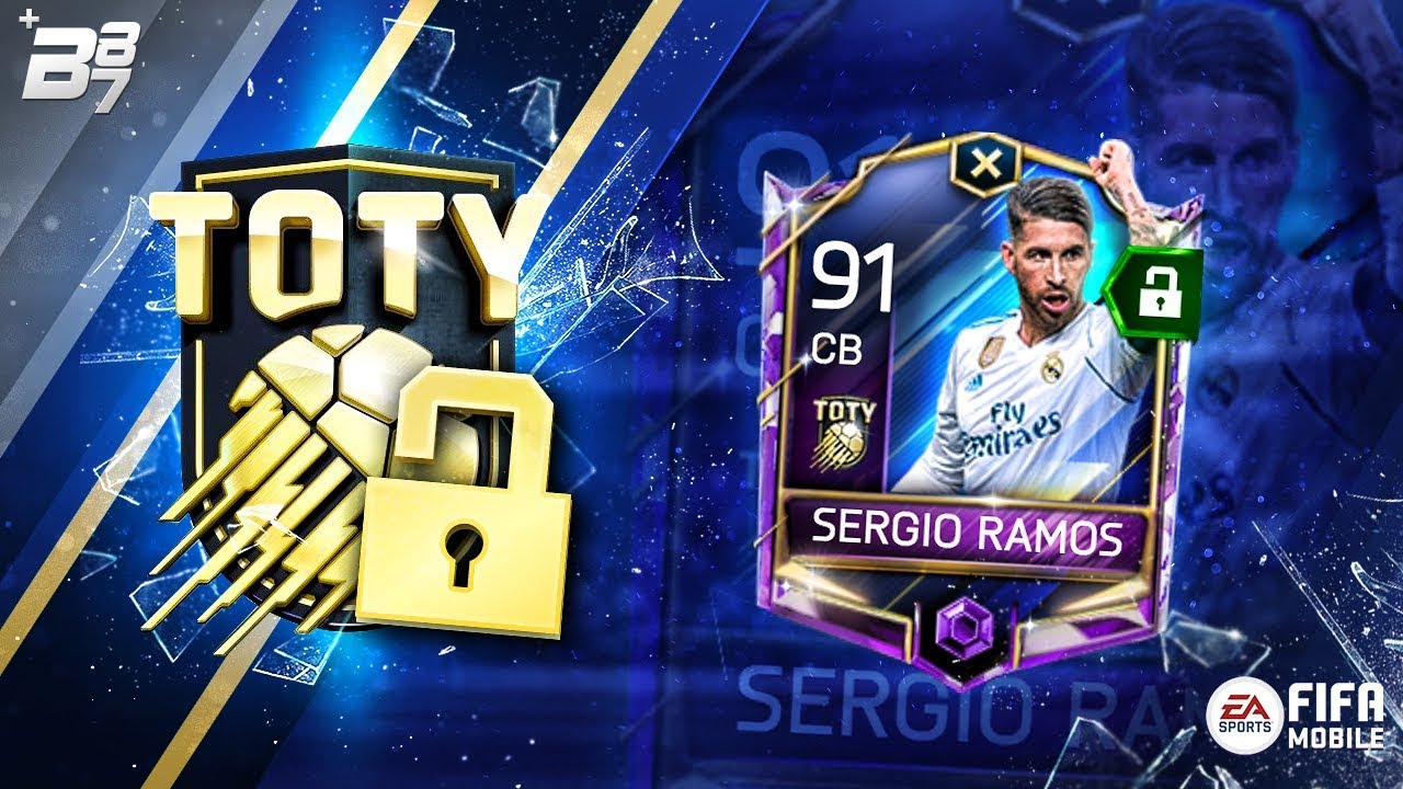 UNLOCKING TOTY SERGIO RAMOS 91! TEAM OF THE YEAR EVENT! | FIFA MOBILE