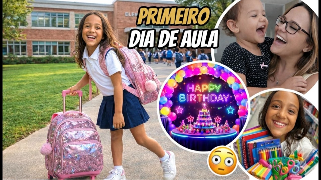 A BEB&Ecirc; INVADIU O QUARTO DA LARA: PRIMEIRO dia de AULA + PREPARATIVOS para a festa de 10 ANOS da LARA