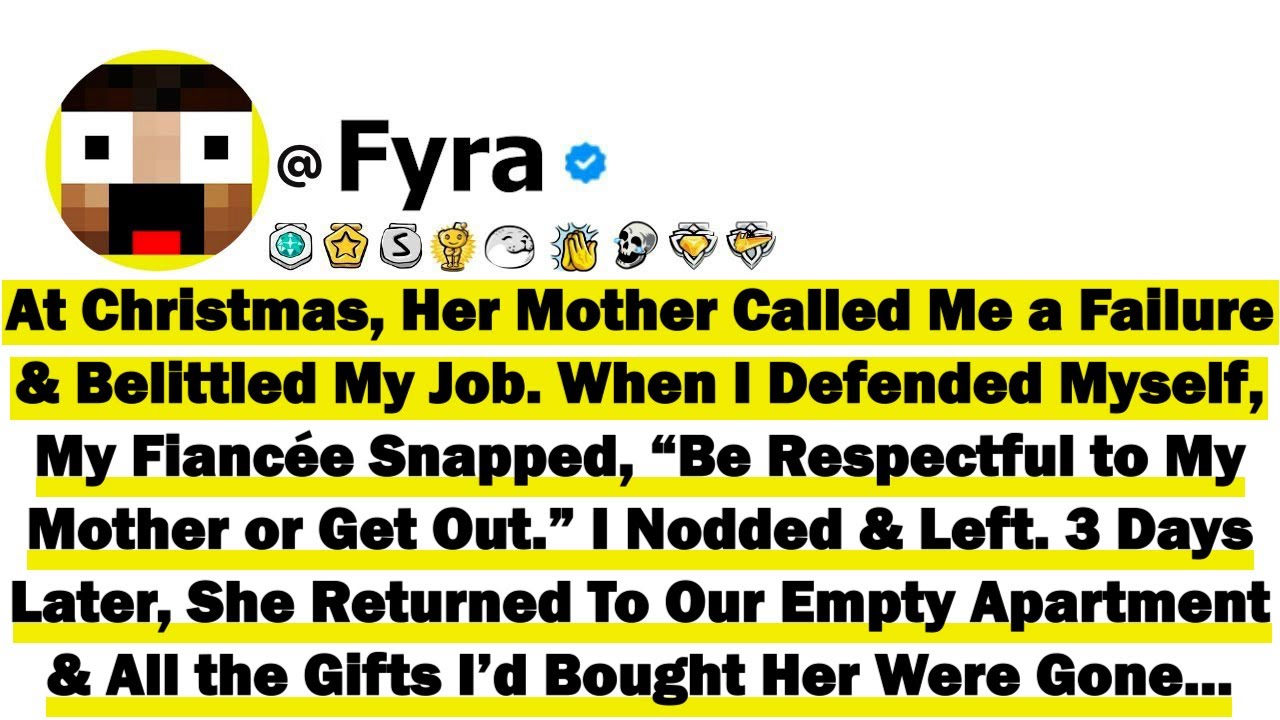 At Christmas, Her Mother Called Me a Failure & Belittled My Job. When I Defended Myself, My Fiancée