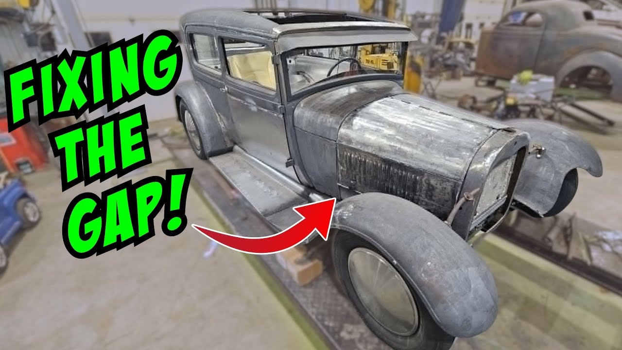 Устанавливаем все модифицированные детали капота на наш седан модели A 1929 года!