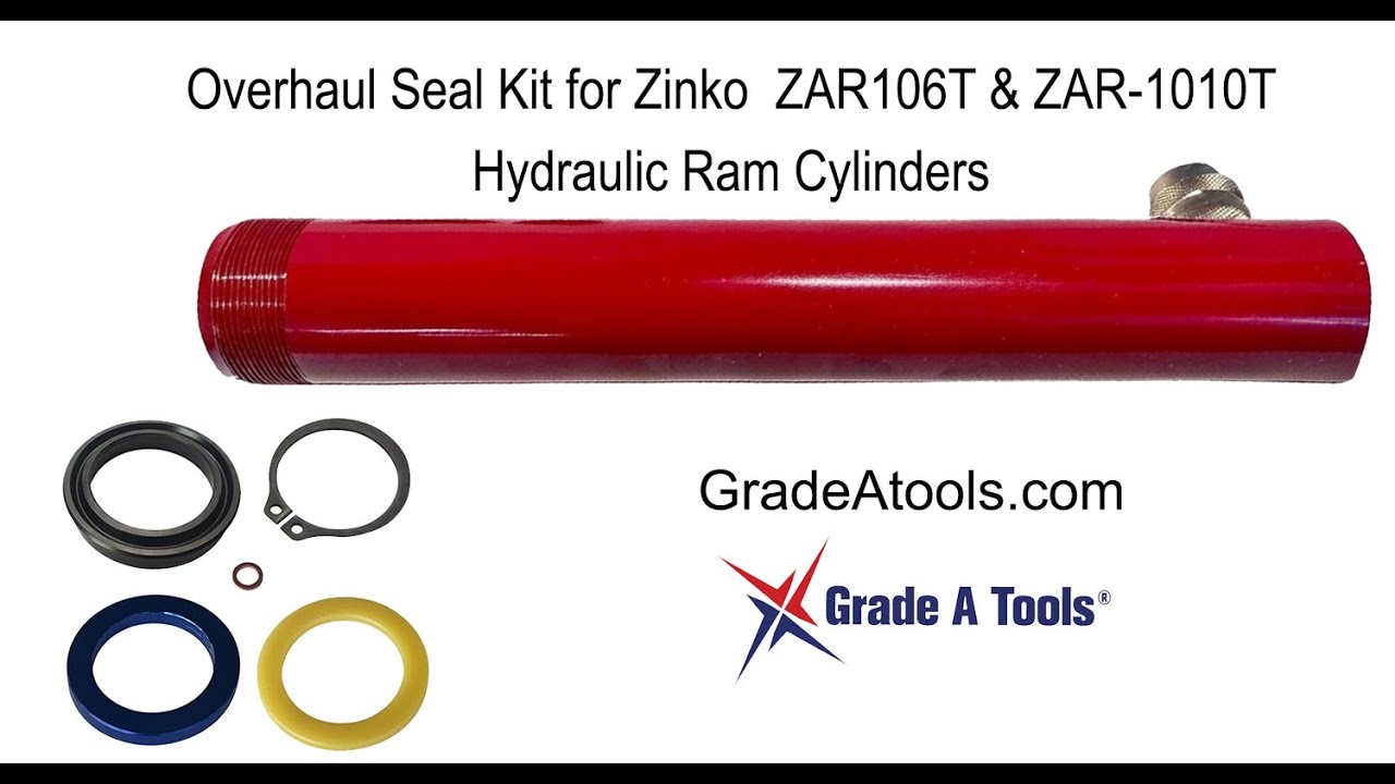 Zinko ZAR-106T & ZAR1010T seal kit - 10 Ton Hydraulic Rams and cylinders Overhaul
