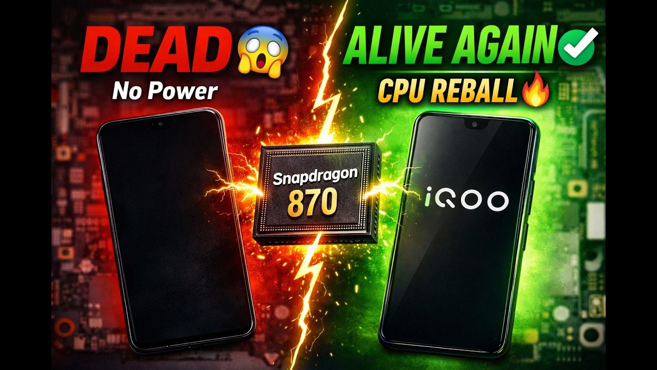 🔥 iQOO 7 Dead Fix! CPU Reballing Done Successfully 😱#smartphone #subhadramobile#Blackpastedcpu