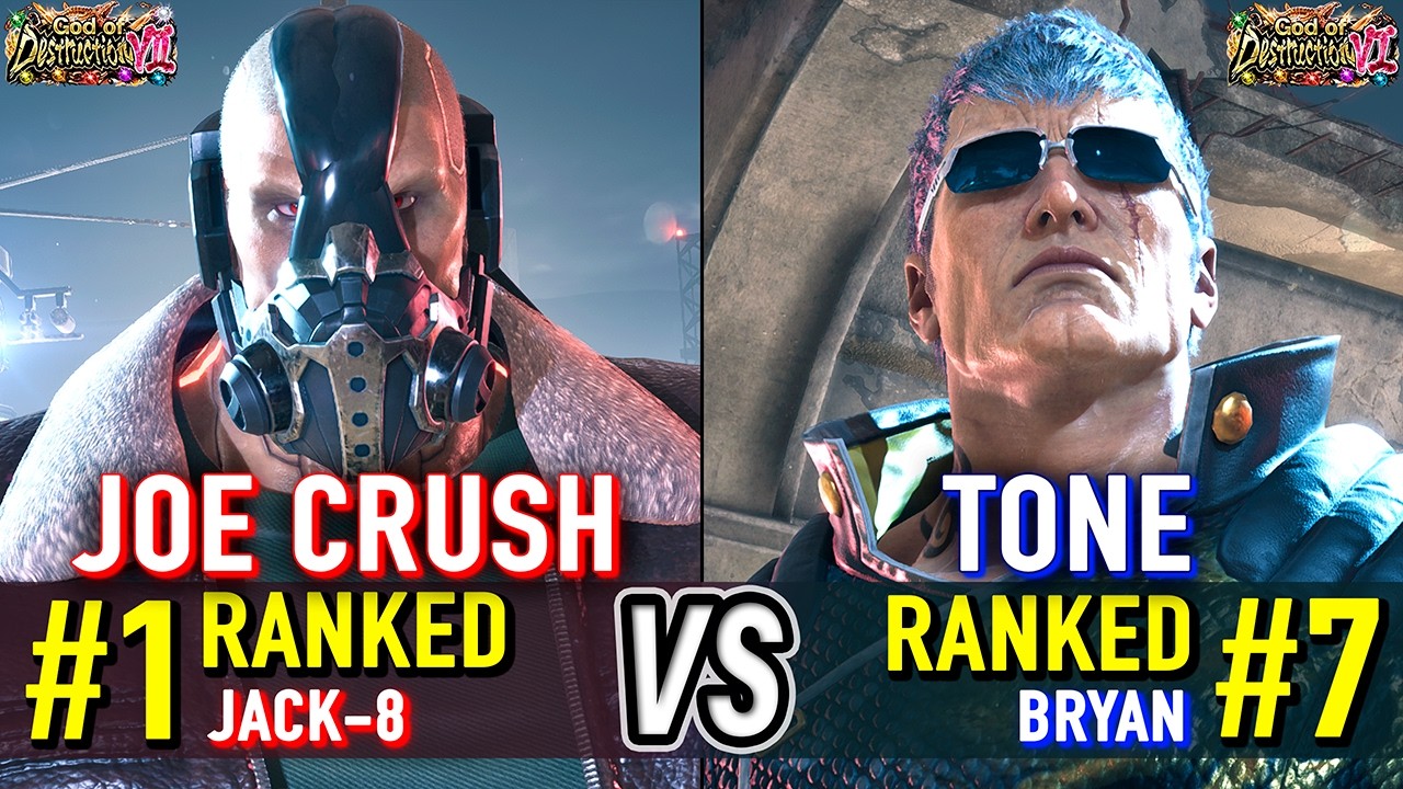 T8 🔥 JOE CRUSH (#1 Ranked Jack-8) vs TONE (#7 Ranked Bryan) 🔥 Tekken 8 High Level Gameplay