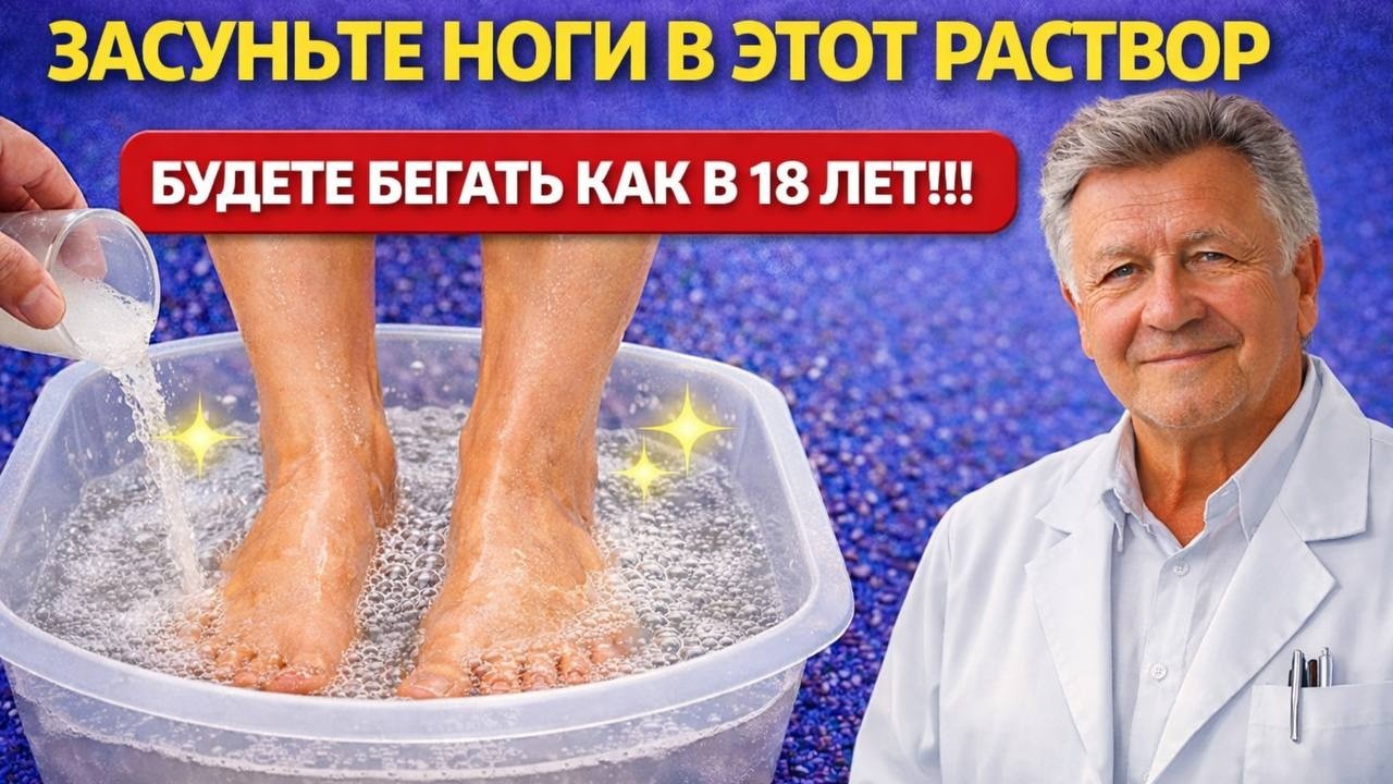 Ноги перестанут болеть через 3 дня! Просто опустите их в этот раствор