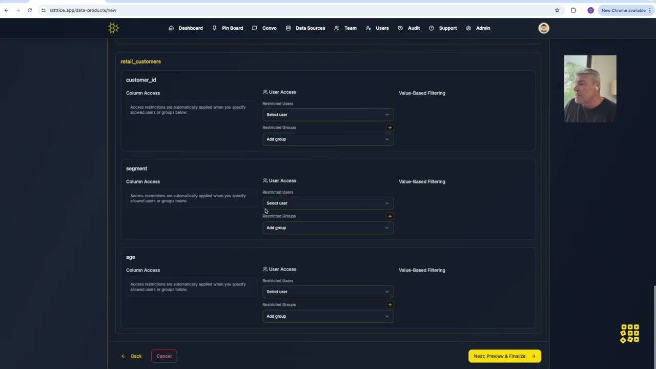 Latttice Demo: Apply Fine-Grained Access (FGA) Rules to Your Data Products | Guided by Cameron Price