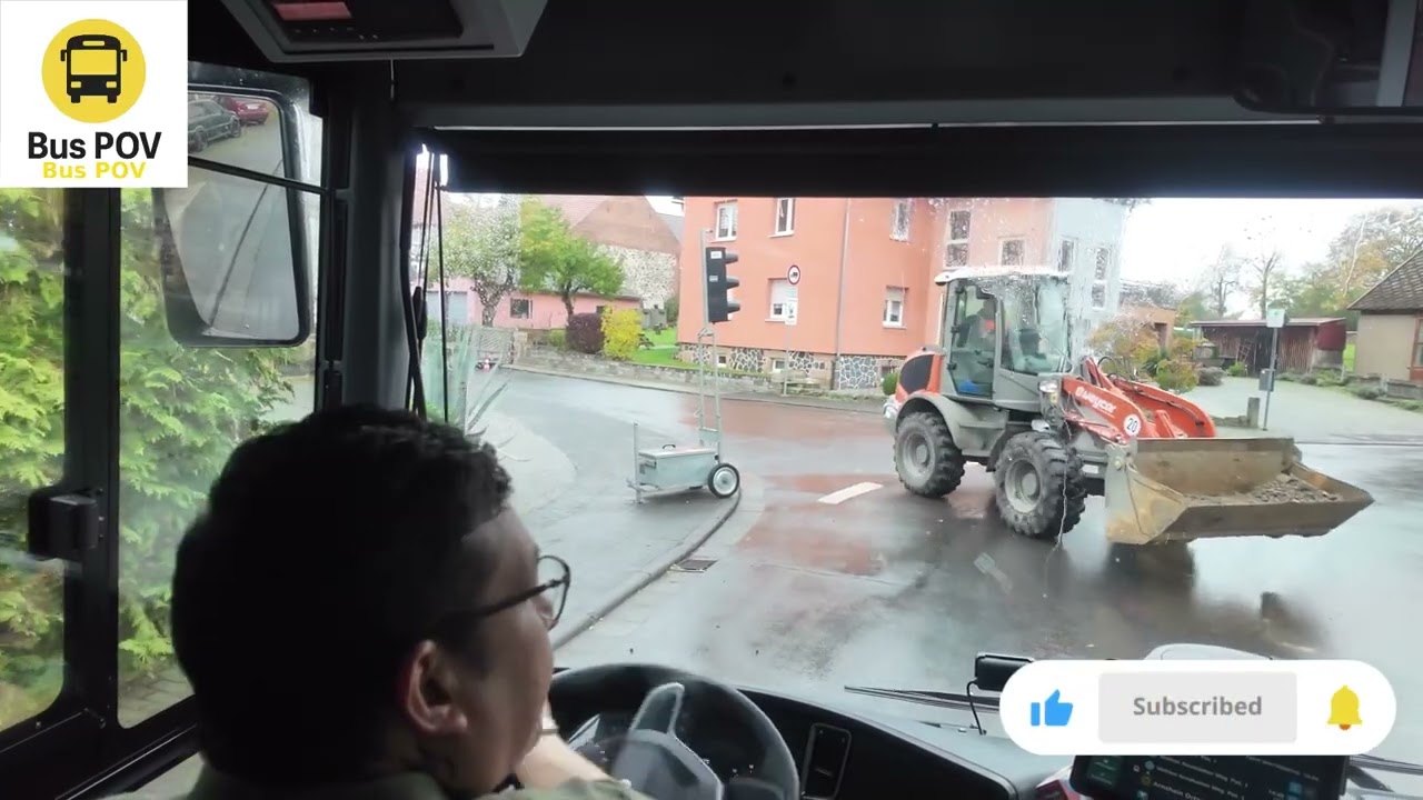 &ldquo;Driving a Bus on Route 12 | A Beautiful Rainy Day in Germany#pov #busdrivergermany #driver #buslife
