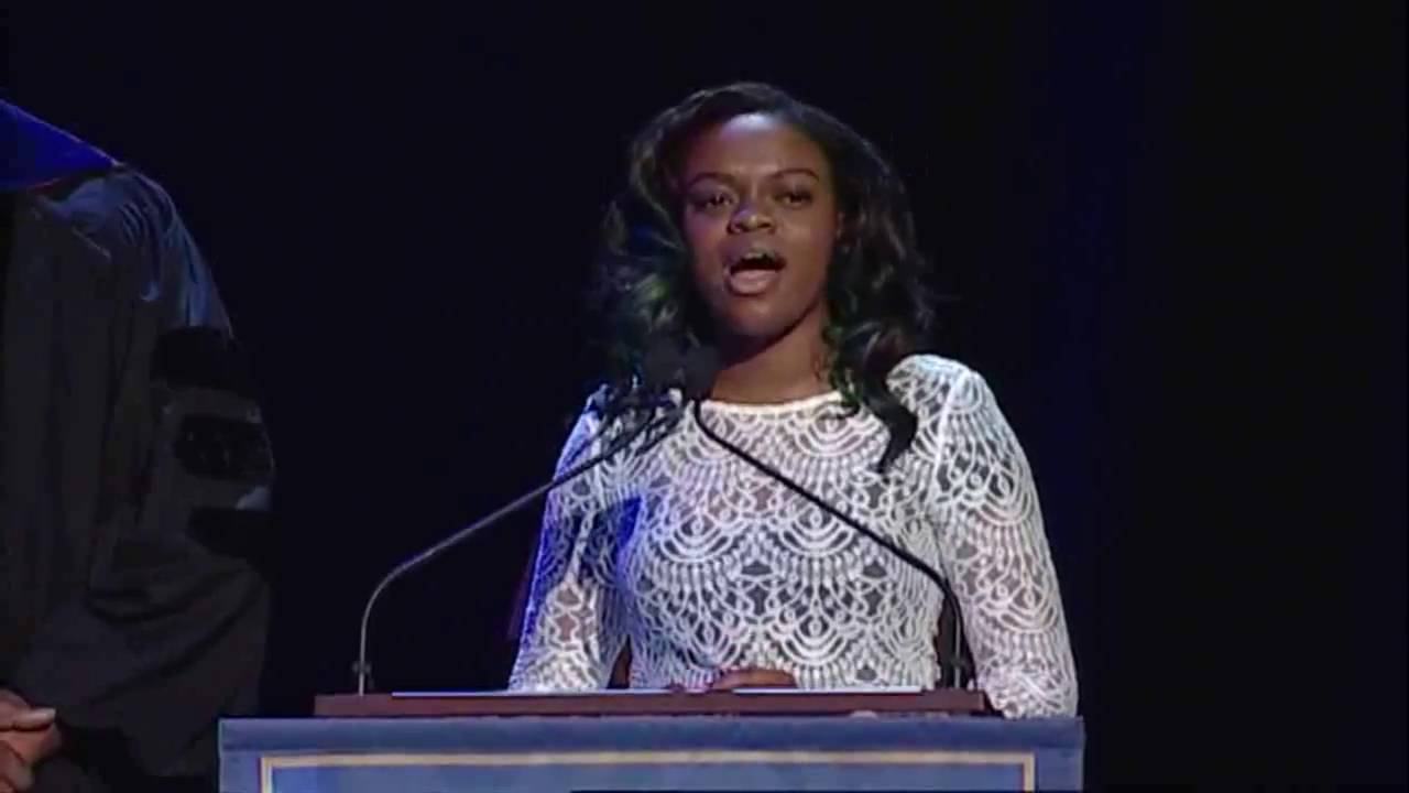 Dominique Smith sings the National Anthem