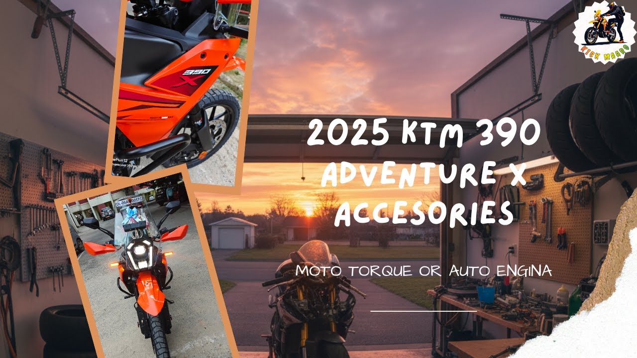 2025 KTM 390 Adventure X Plus Accessories. Moto Torque vs Auto Engina