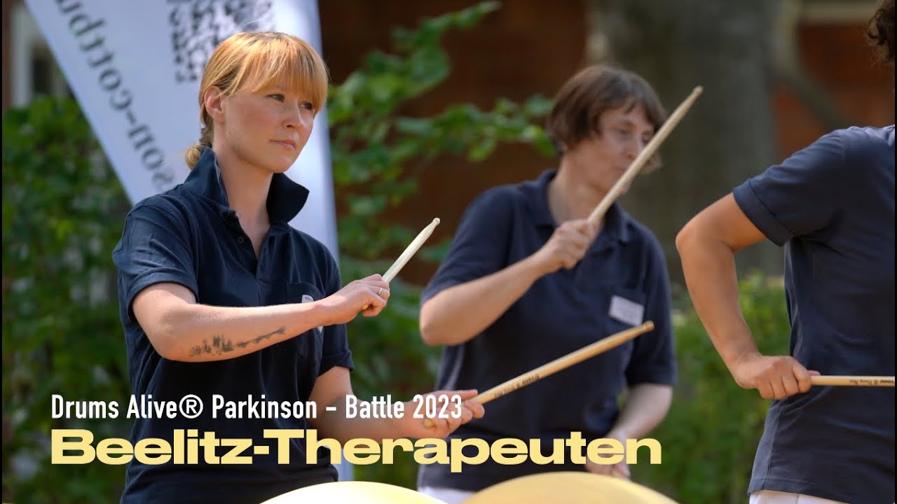 Drums Alive Parkinson Battle 2023 in Beelitz-Heilstätten mit Therapeutenteam 