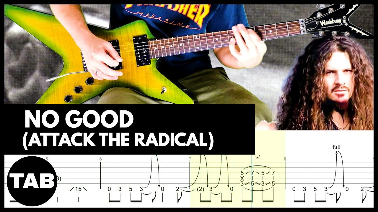 NO GOOD ATTACK THE RADICAL Pantera Guitar TAB | Lesson | Tutorial | Cover