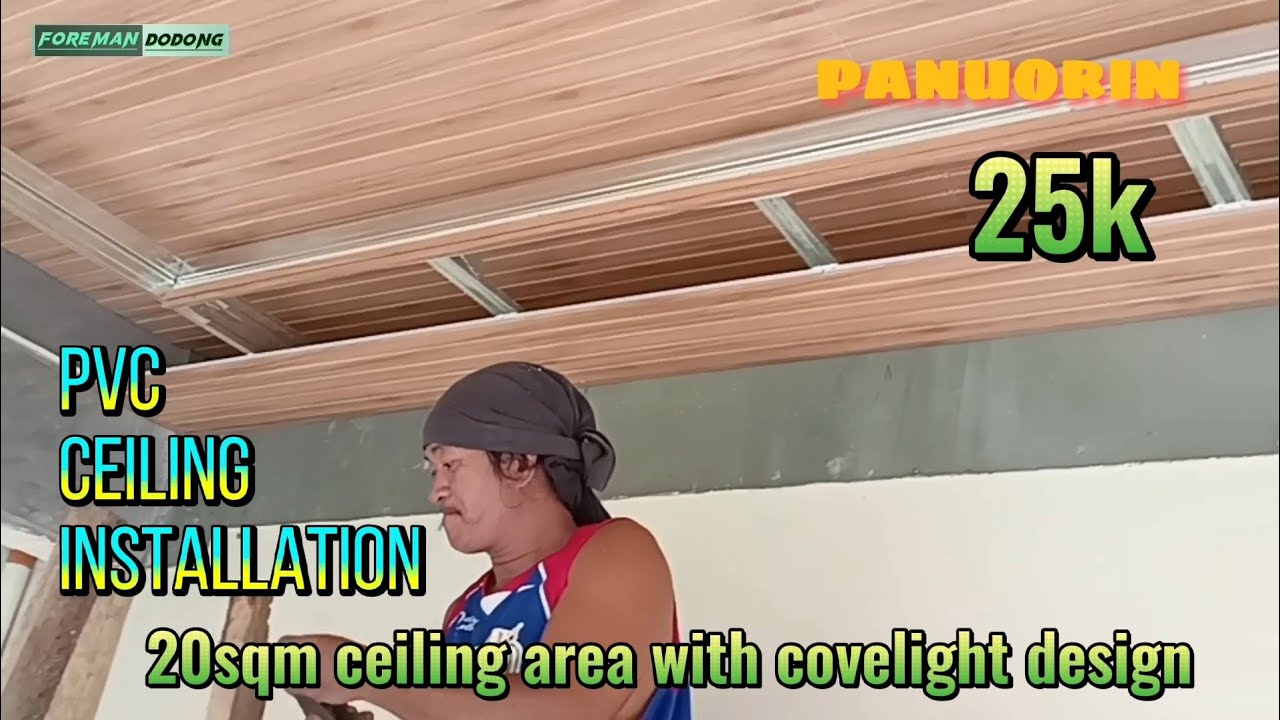 PVC CEILING WITH COVELIGHT design INSTALLATION | 20sqm ceiling area