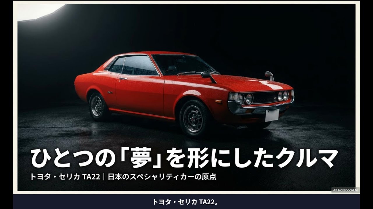 日本の名車図鑑 #06 トヨタ セリカ（TA22型）ー