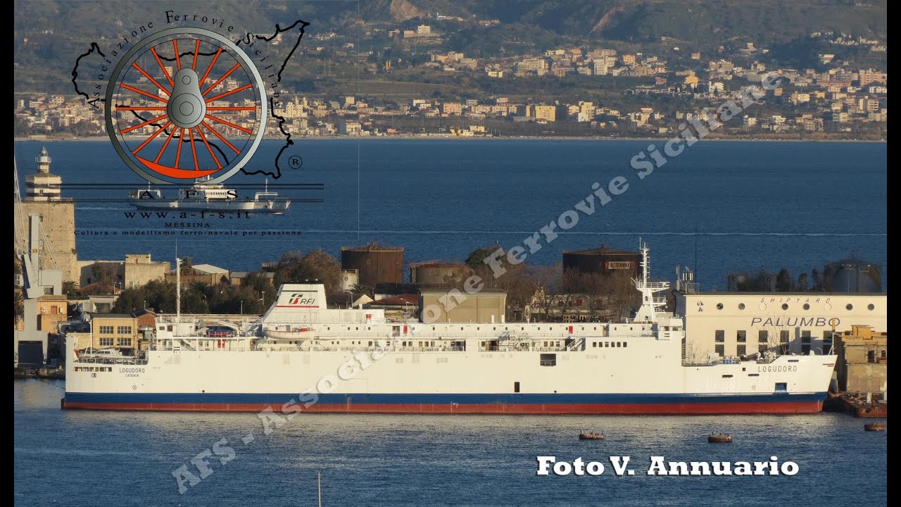 La Nave traghetto LOGUDORO lascia Messina per andare in demolizione: principali sequenze.