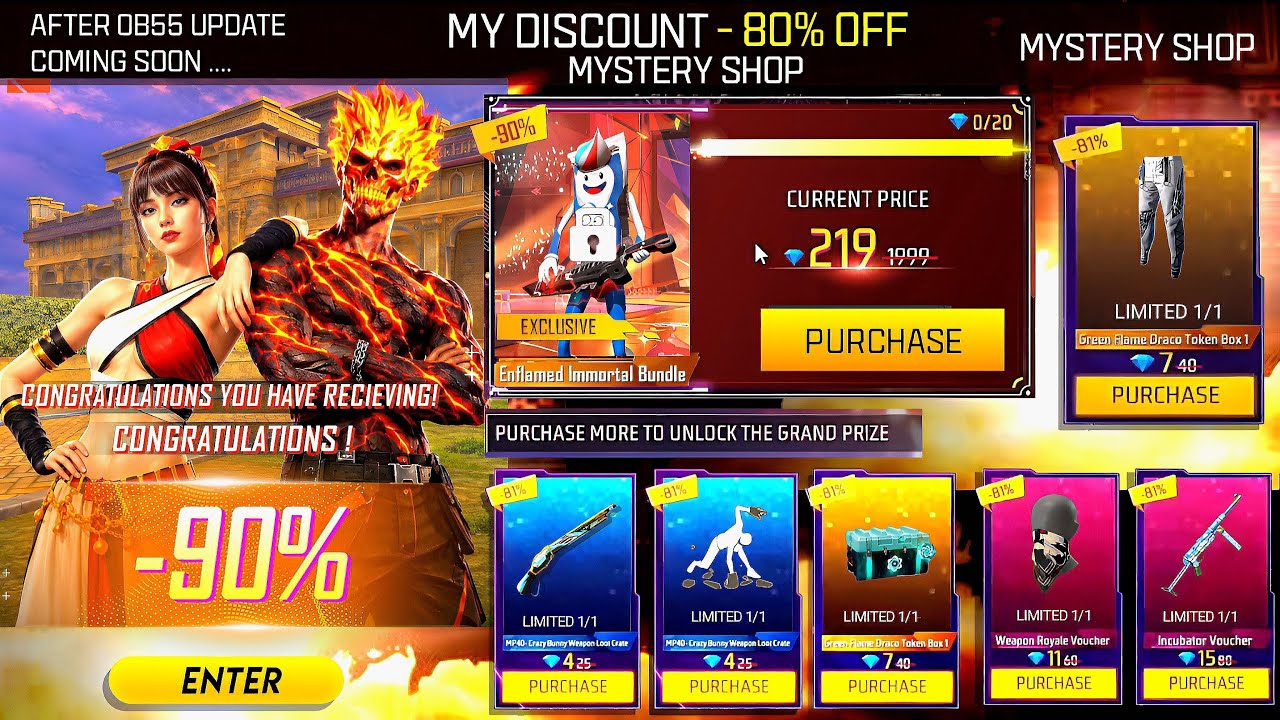 New Mystery Shop Discount Event Free Fire 🔥🤯| Next Lucky Wheel | free fire new event | ff new event
