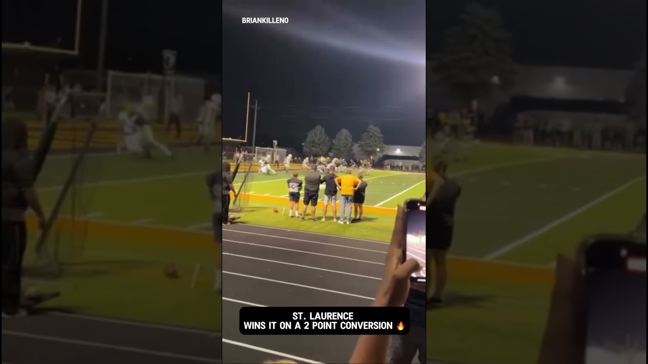 Another game winner! St. Laurence defeats Niles Notre Dame on a 2 point conversion🔥🔥🔥
