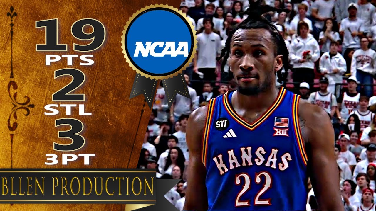 Darryn Peterson - 19 Pts, 2 Stl Full Highlights｜Kansas Jayhawks vs Texas Tech Red Raiders｜2026.02.02