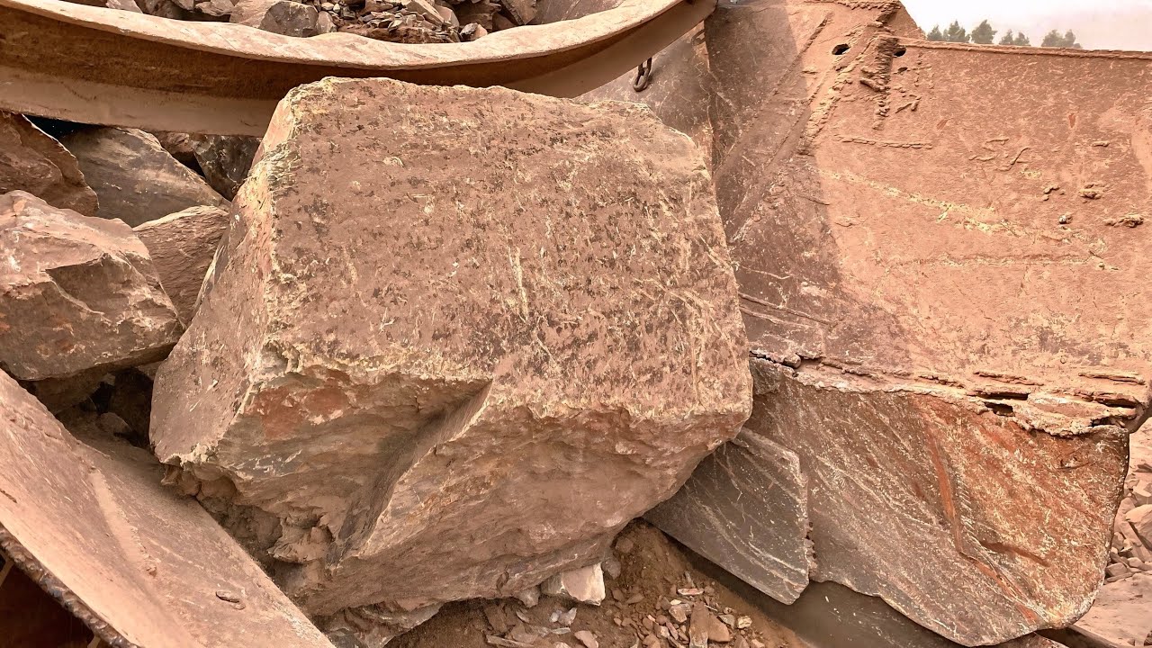 Large stones were stuck together. It took a lot of effort to get them out.