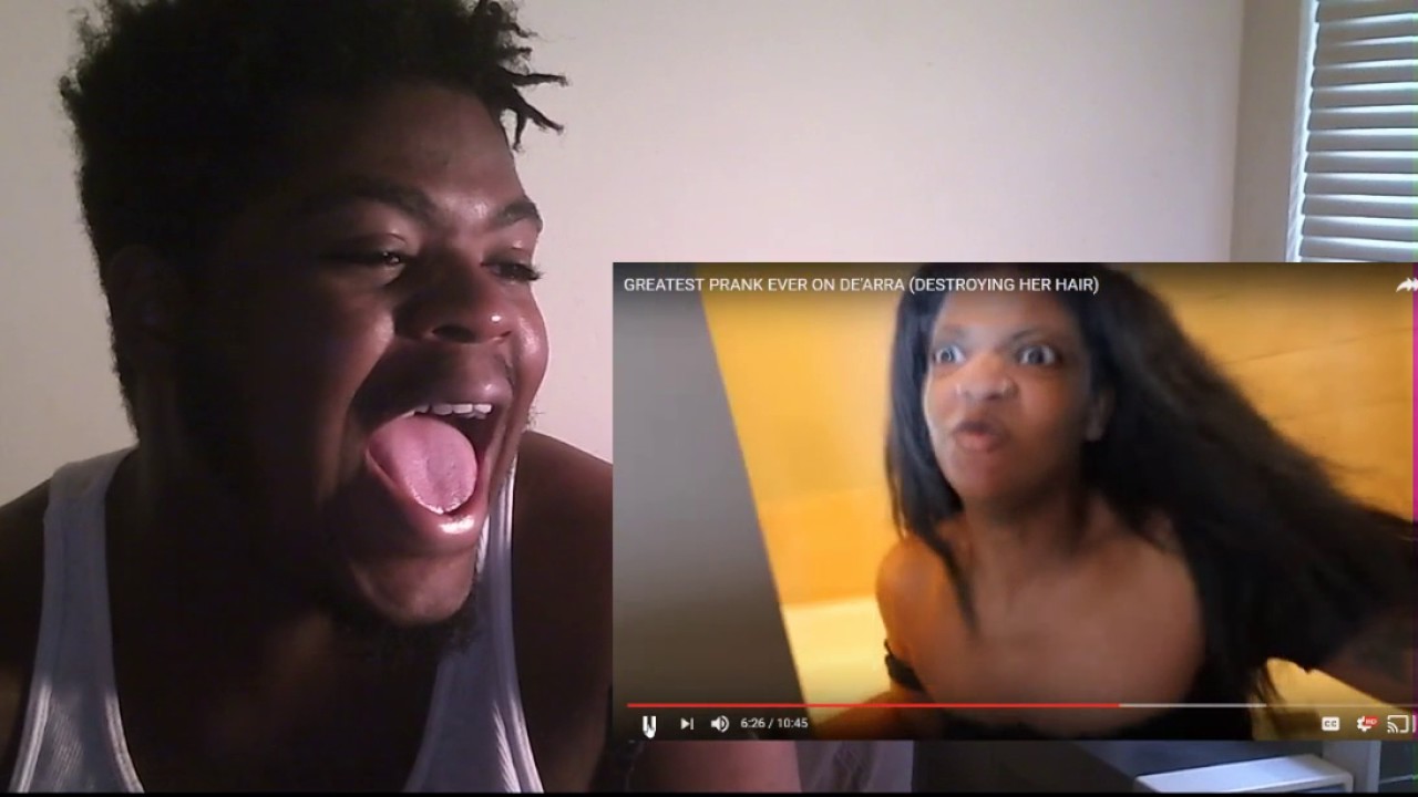 GREATEST PRANK EVER ON DE'RRA (DESTROYED HER HAIR) *(REACTION)*