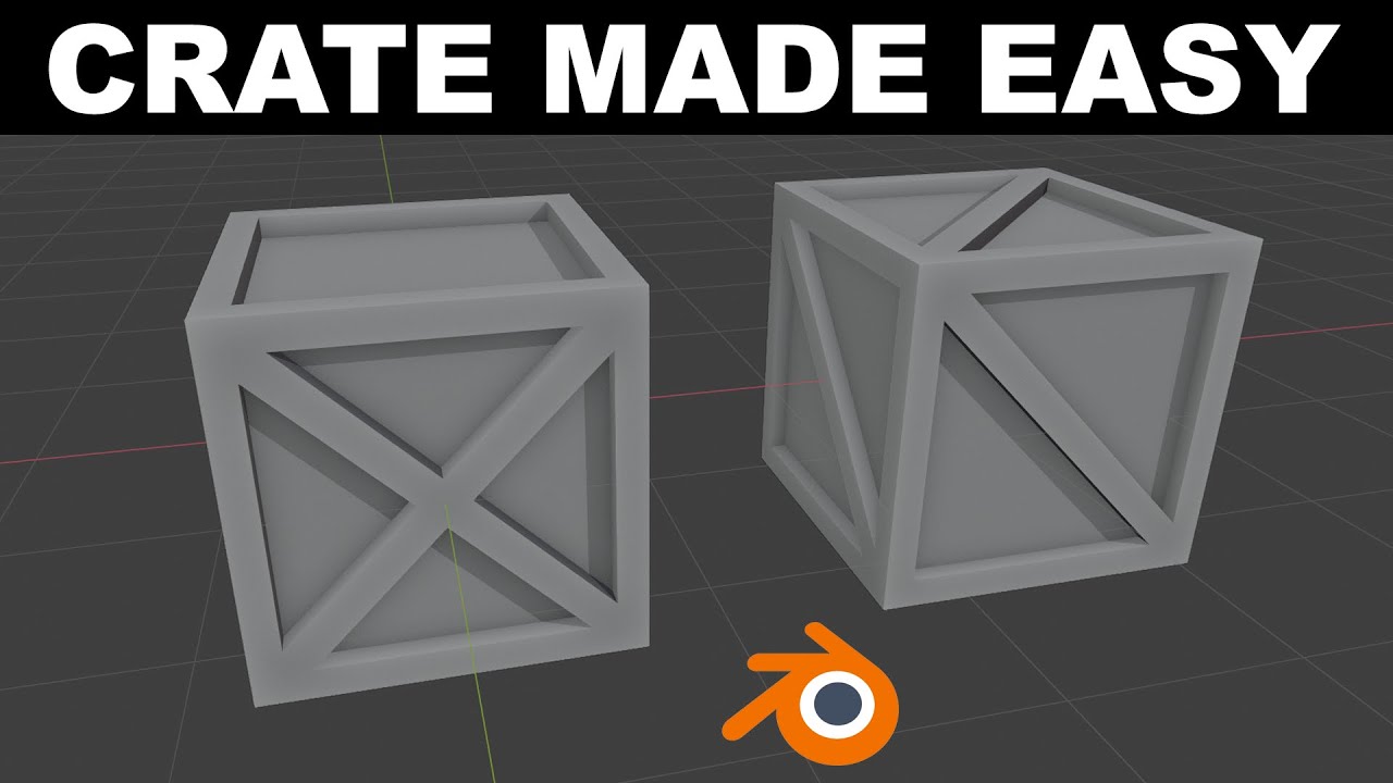 blender 2.90 crate modeling