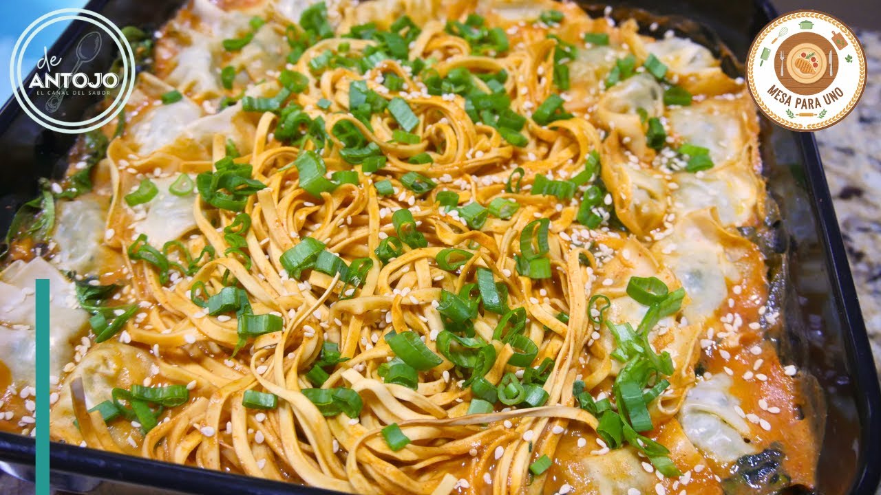 Dumpling Bake con Noodles: ¡La Receta Viral en MESA PARA UNO! 🍜🔥