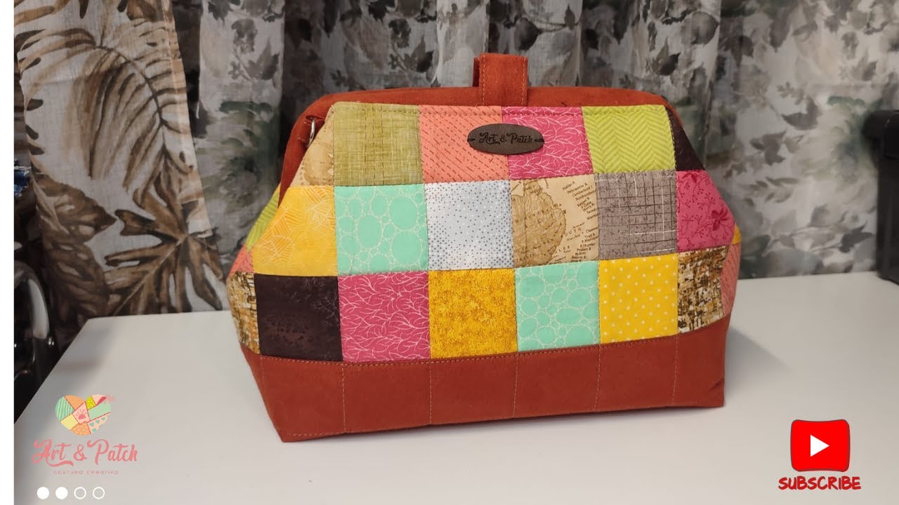 Neceser o Bolso con boca de lobo tubular #costuracreativa #patchwork #costurafácil #hechoamano