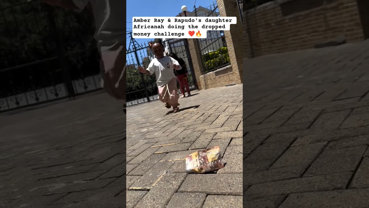 Amber Ray & Rapudo's daughter Africanah:dropped money challenge ❤️🔥 #trending #amberray #obinna