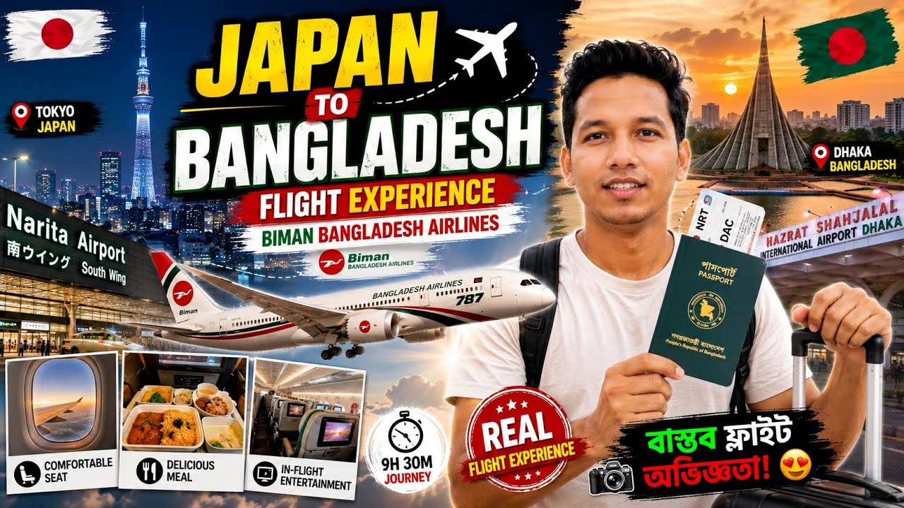 Japan to Bangladesh Flight Vlog🇧🇩। Biman Bangladesh Airlines Dhaka  to Japan। Air Tickets price